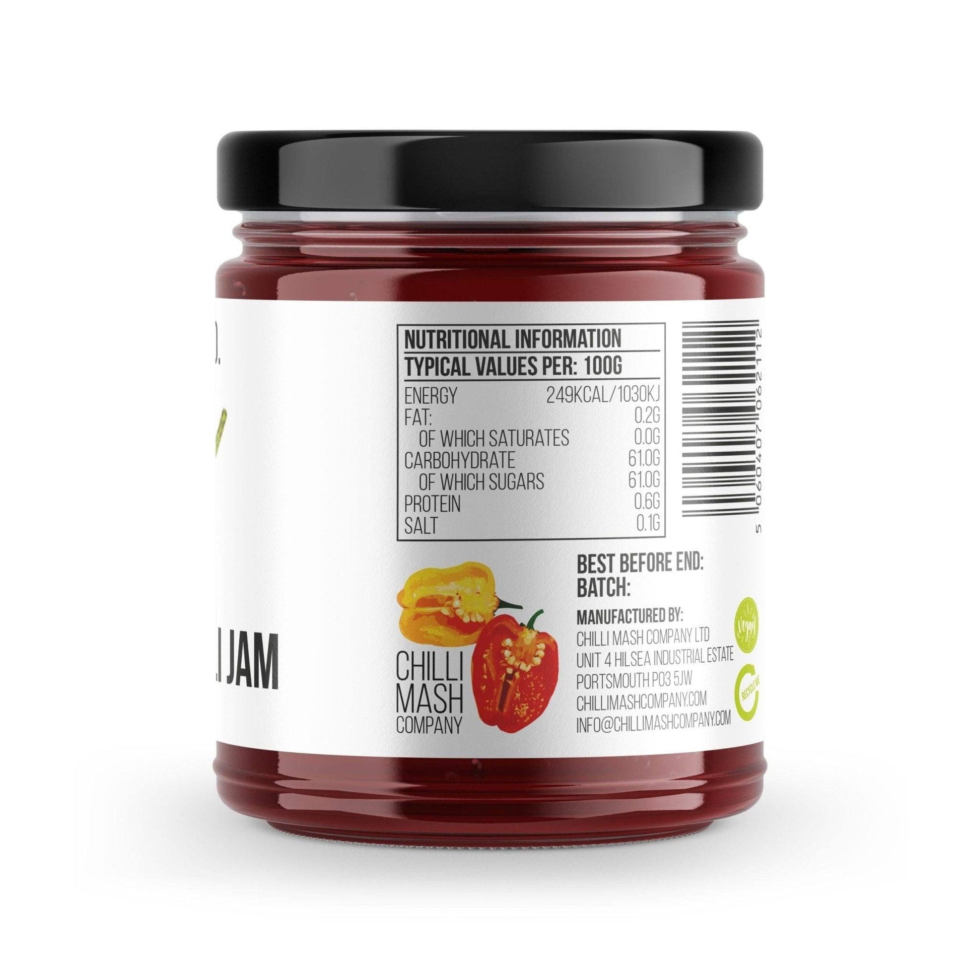 Habanero Chilli Jam | 190g | Chilli Mash Company | Medium Heat - One Stop Chilli Shop