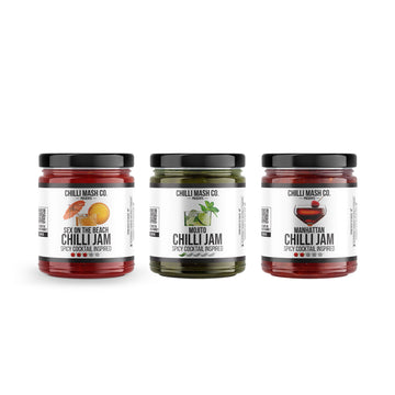 Spicy Cocktail Inspired Jam Trio | Chilli Mash Company | Chilli Jam Gift Set