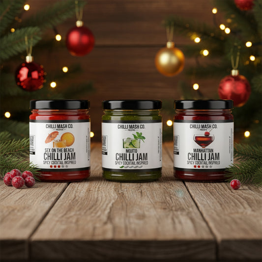 Spicy Cocktail Inspired Jam Trio | Chilli Mash Company | Chilli Jam Gift Set